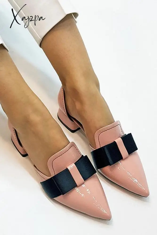 Xajzpa - Bow Pointed Flats Heels