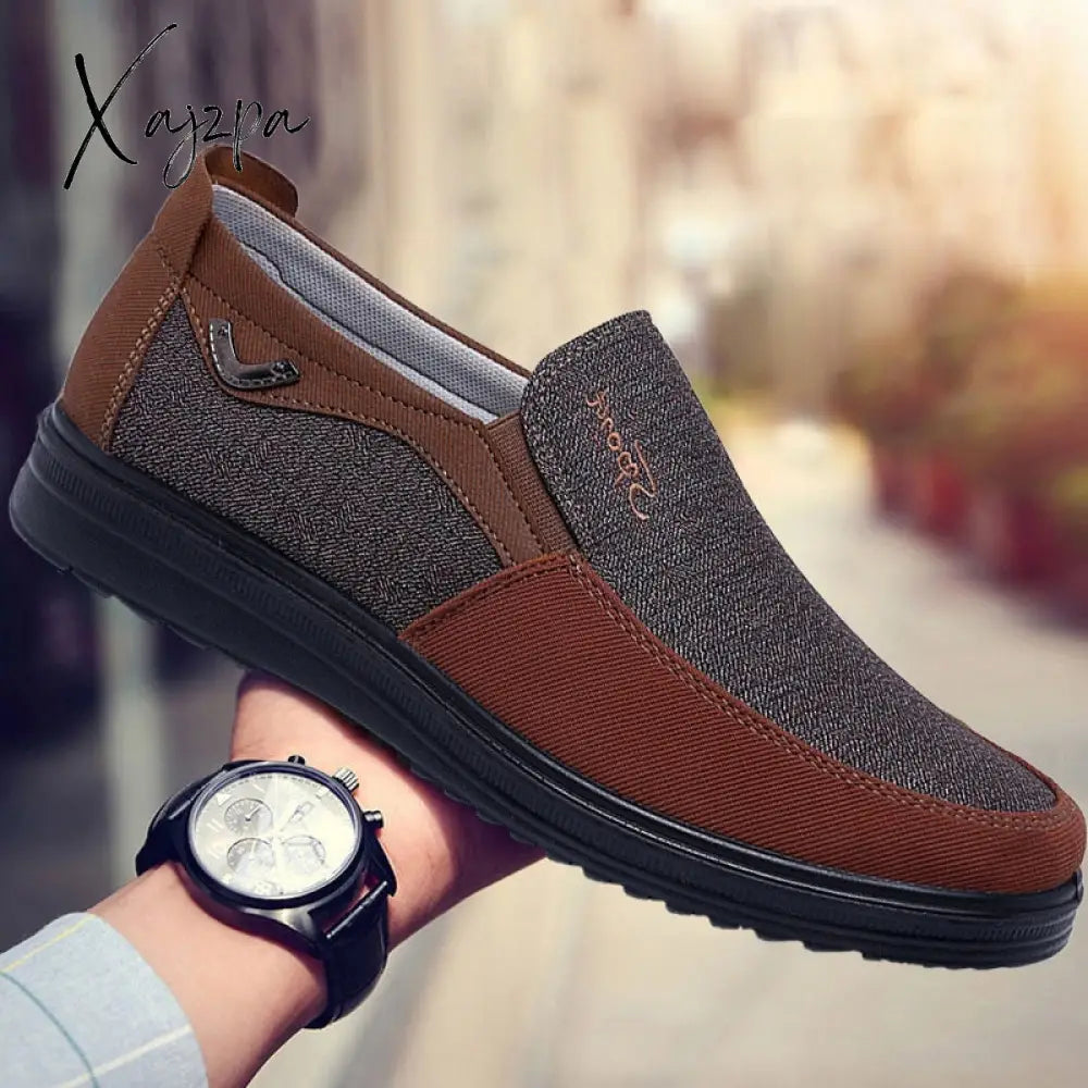 Xajzpa - Canvas Shoes Men Summer Classic Loafers Casual Breathable Walking Flat Sneakers Plus Size