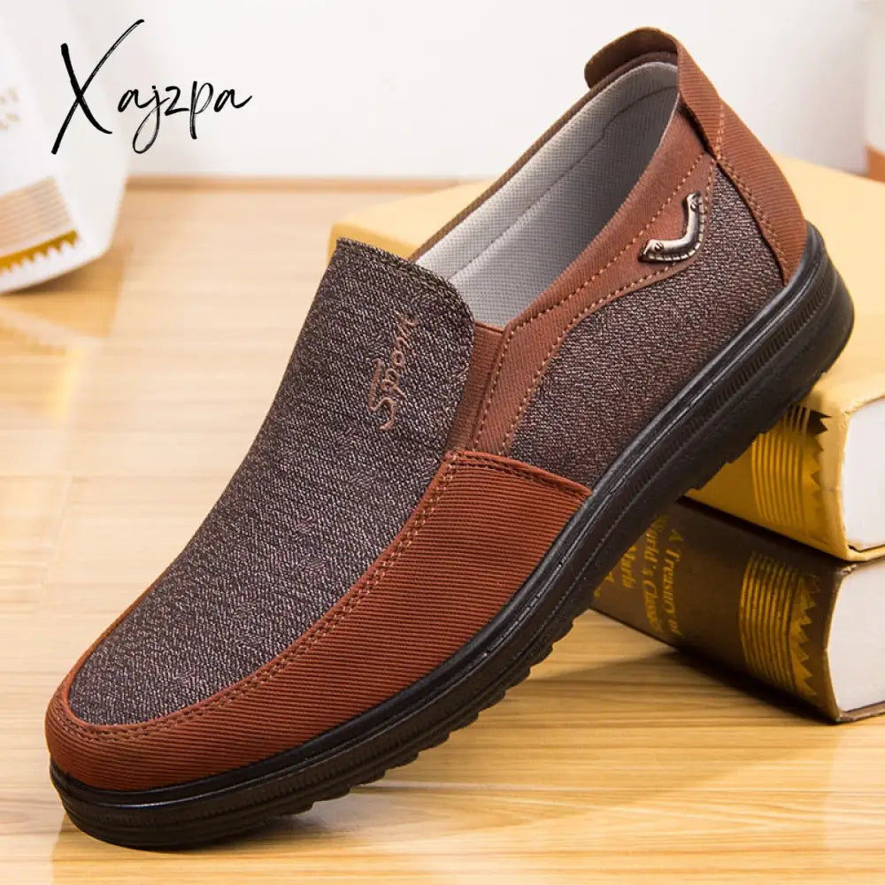 Xajzpa - Canvas Shoes Men Summer Classic Loafers Casual Breathable Walking Flat Sneakers Plus Size