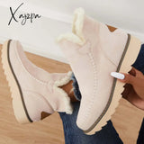 Xajzpa - Classic Non-Slip Ankle Snow Booties Warm Fur Lining Boots