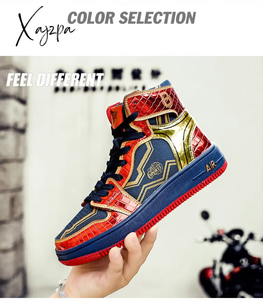 Xajzpa - Couple Fashion High Top Sneakers Men Women Classic Multicolor Casual Shoes Spring Autumn