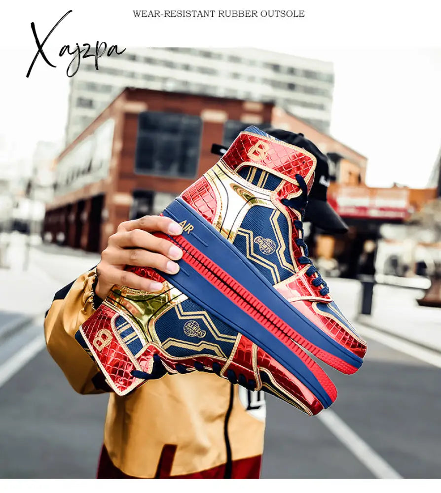 Xajzpa - Couple Fashion High Top Sneakers Men Women Classic Multicolor Casual Shoes Spring Autumn