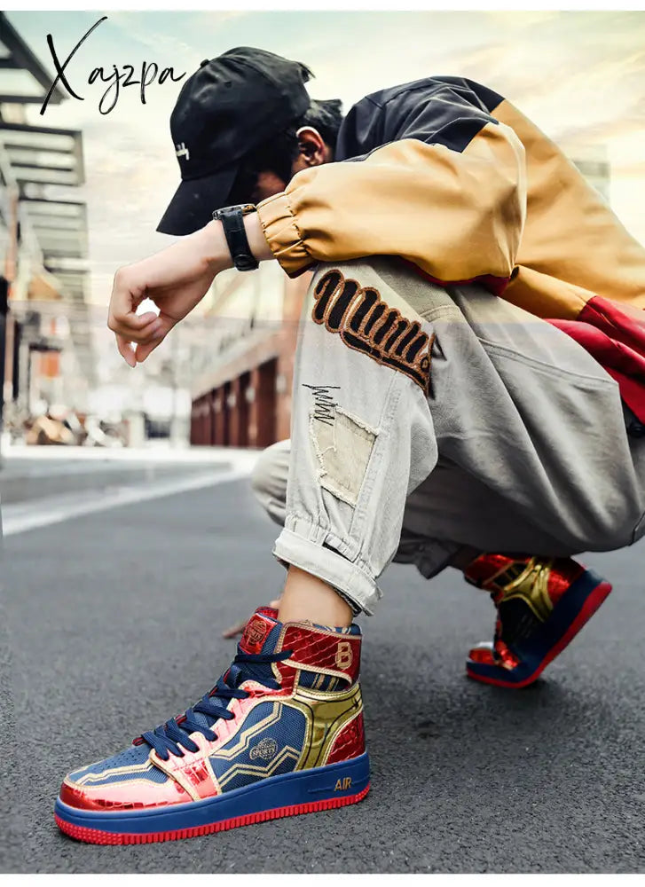 Xajzpa - Couple Fashion High Top Sneakers Men Women Classic Multicolor Casual Shoes Spring Autumn