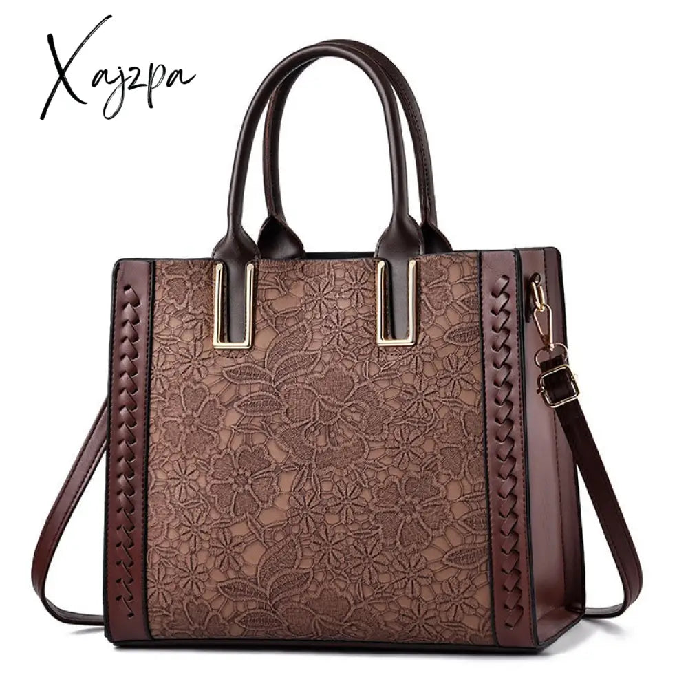 Xajzpa - Crossbody Bag Womens New Simple Style Shoulder Soft Leather Brown