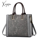 Xajzpa - Crossbody Bag Womens New Simple Style Shoulder Soft Leather Grey
