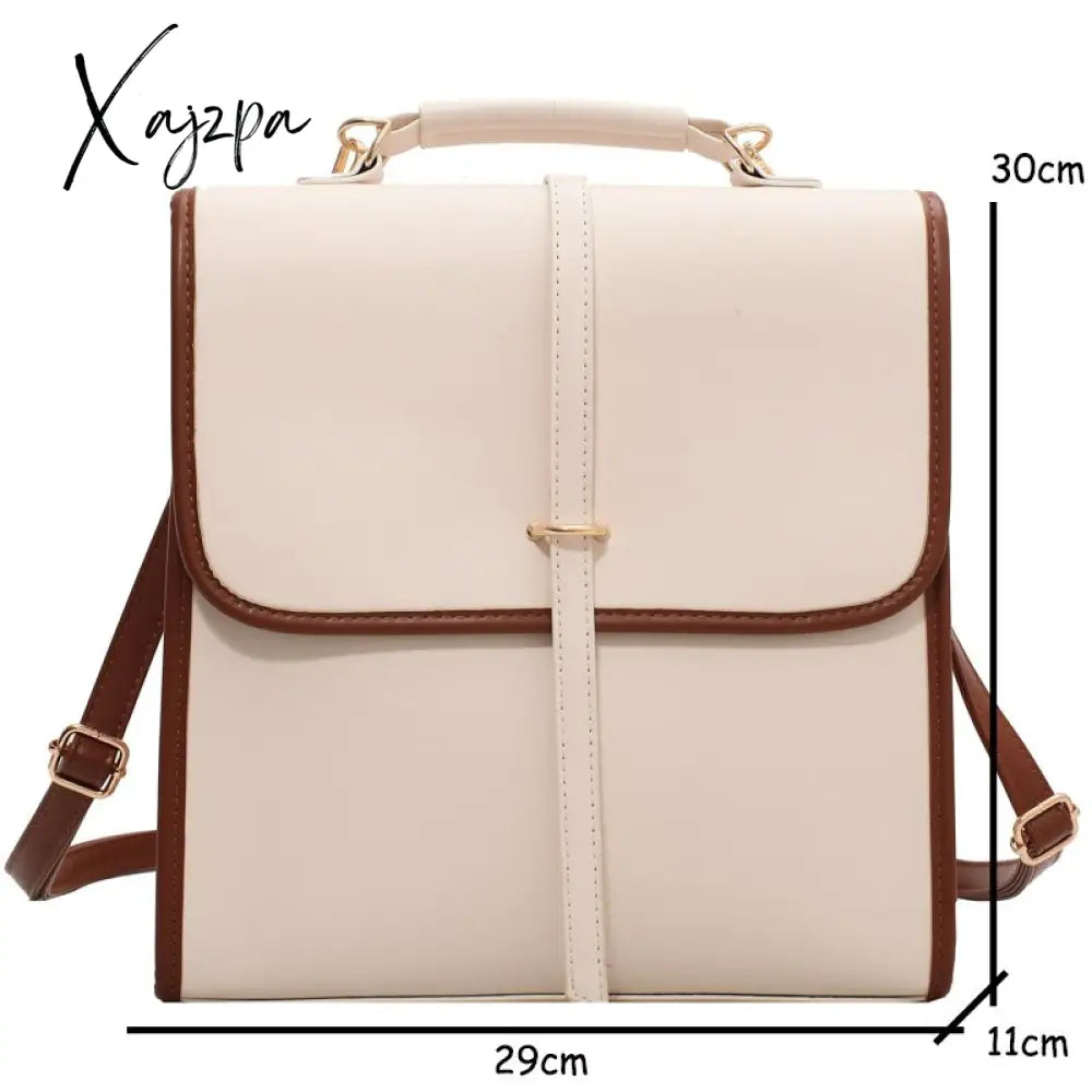 Xajzpa - Fashion Backpack High Quality Leather New Designer Backpacks For Teenage Girls Female