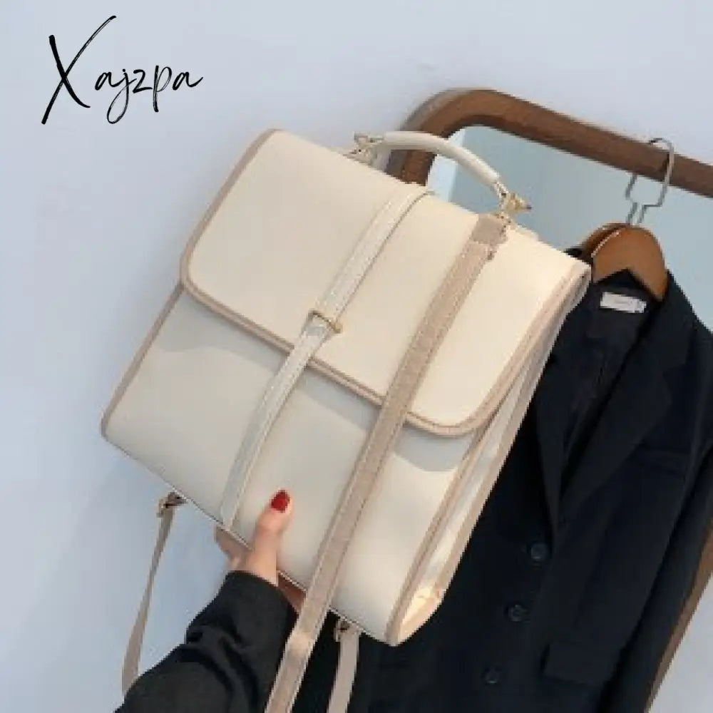 Xajzpa - Fashion Backpack High Quality Leather New Designer Backpacks For Teenage Girls Female