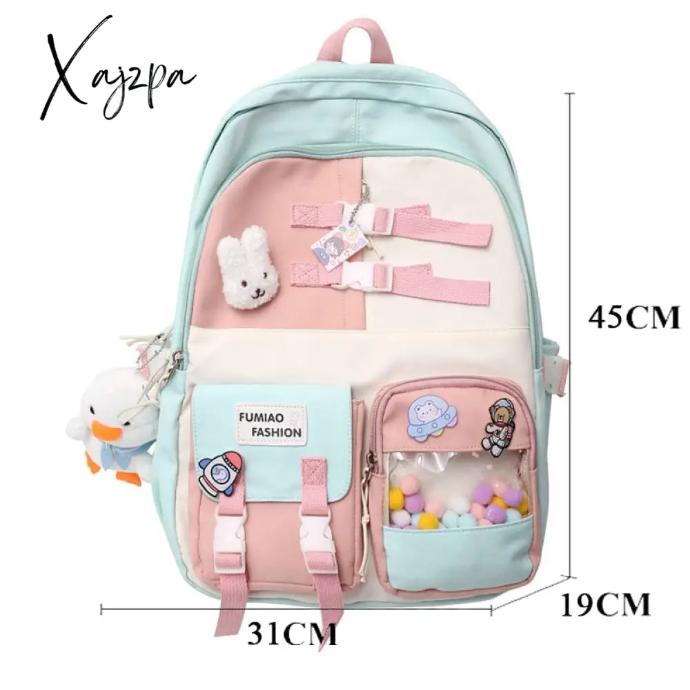 Xajzpa - Fashion Girls Waterproof Bookbag Women Laptop Mochila Student Kawaii Shoulder Bag Backpack