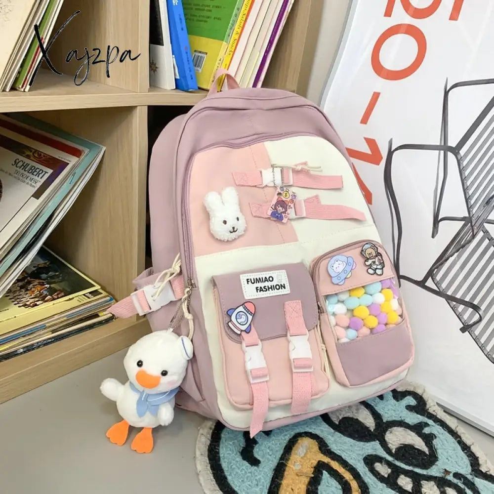 Xajzpa - Fashion Girls Waterproof Bookbag Women Laptop Mochila Student Kawaii Shoulder Bag Backpack