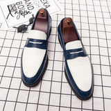 Xajzpa - Fashion Men Loafers Slip On Classic British Style Casual Dress Shoes Social Leather