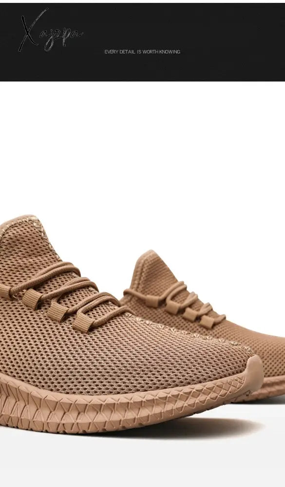 Xajzpa - Fashion Sneakers Lightweight Men Casual Shoes Breathable Male Footwear Lace Up Walking