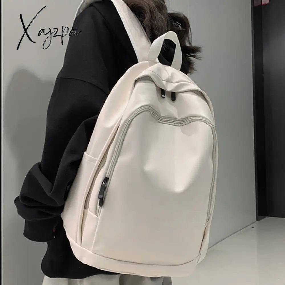 Xajzpa - Fashion Women Backpack High Quality Female Soft Pu Leather Preppy School Bag For Teenage