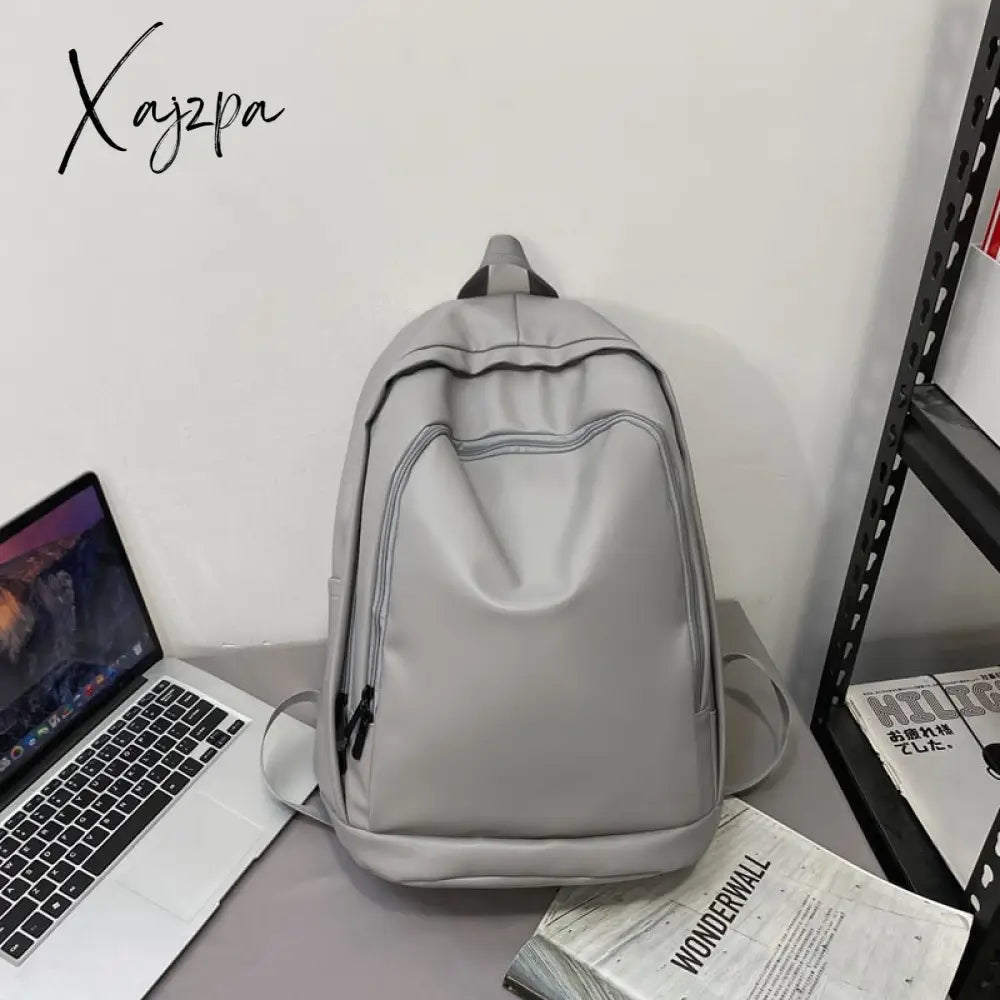 Xajzpa - Fashion Women Backpack High Quality Female Soft Pu Leather Preppy School Bag For Teenage