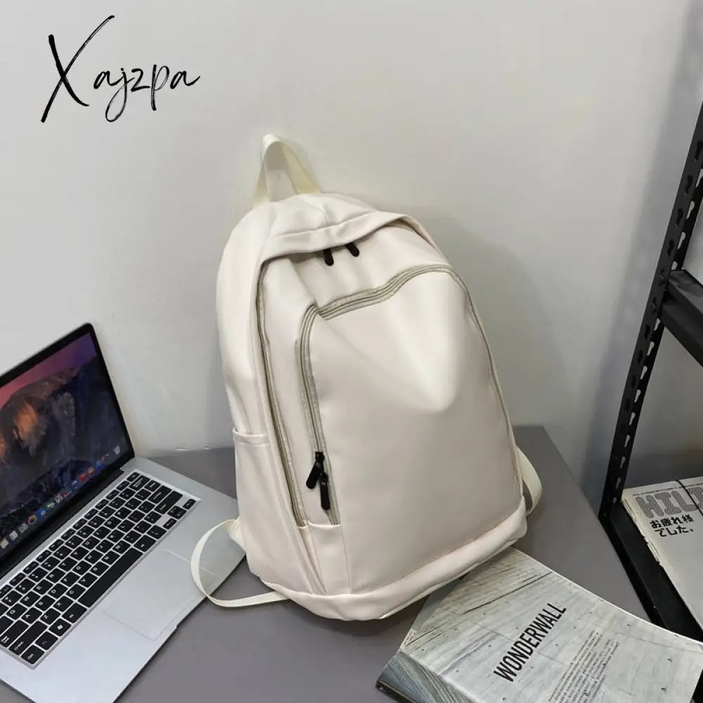 Xajzpa - Fashion Women Backpack High Quality Female Soft Pu Leather Preppy School Bag For Teenage