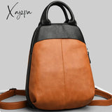 Xajzpa - Genuine Leather backpack Fashion Luxury Women's bag Designer High Quality Female backpacks High Capacity Ladies Travel back pack