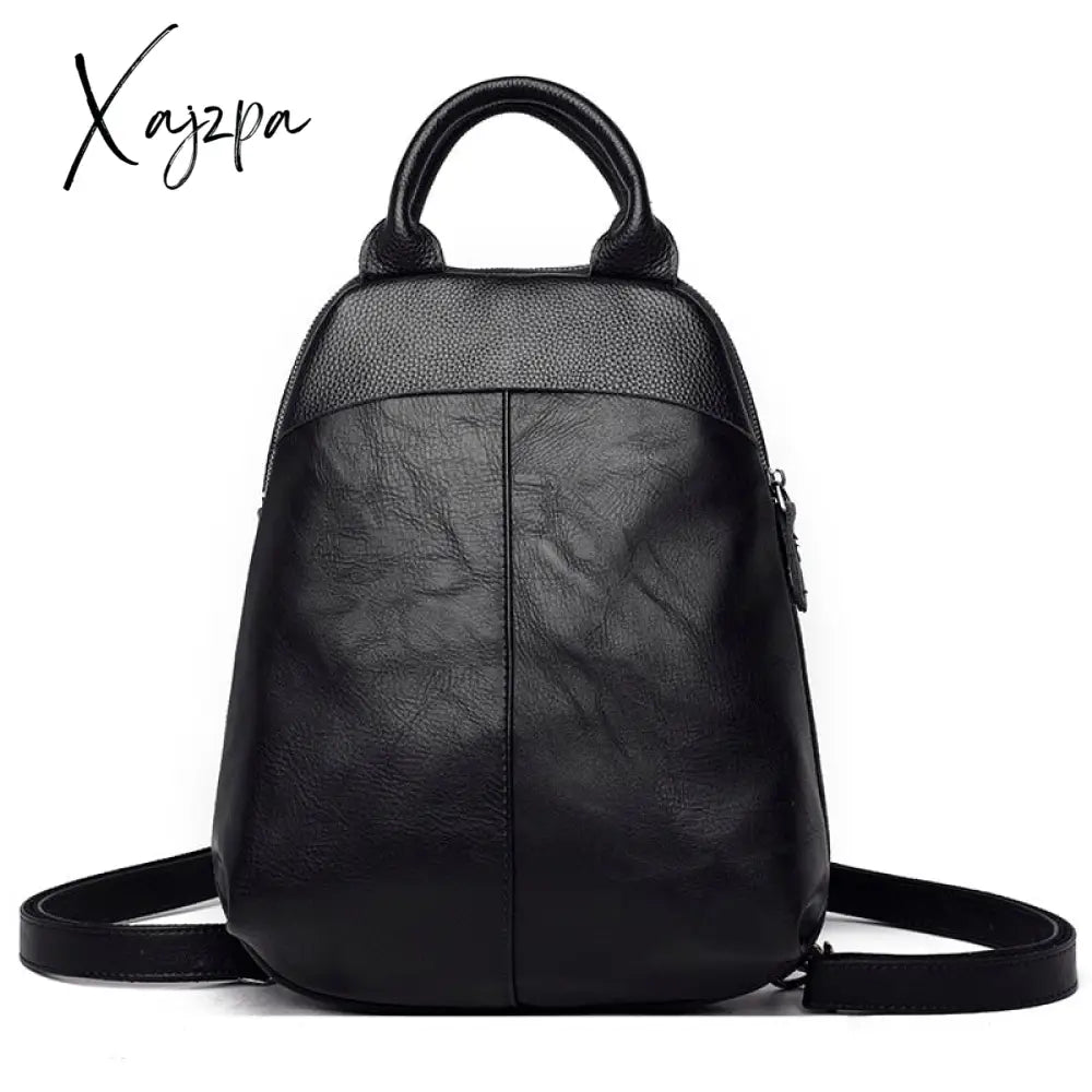 Xajzpa - Genuine Leather Backpack Fashion Luxury Women’s Bag Designer High Quality Female