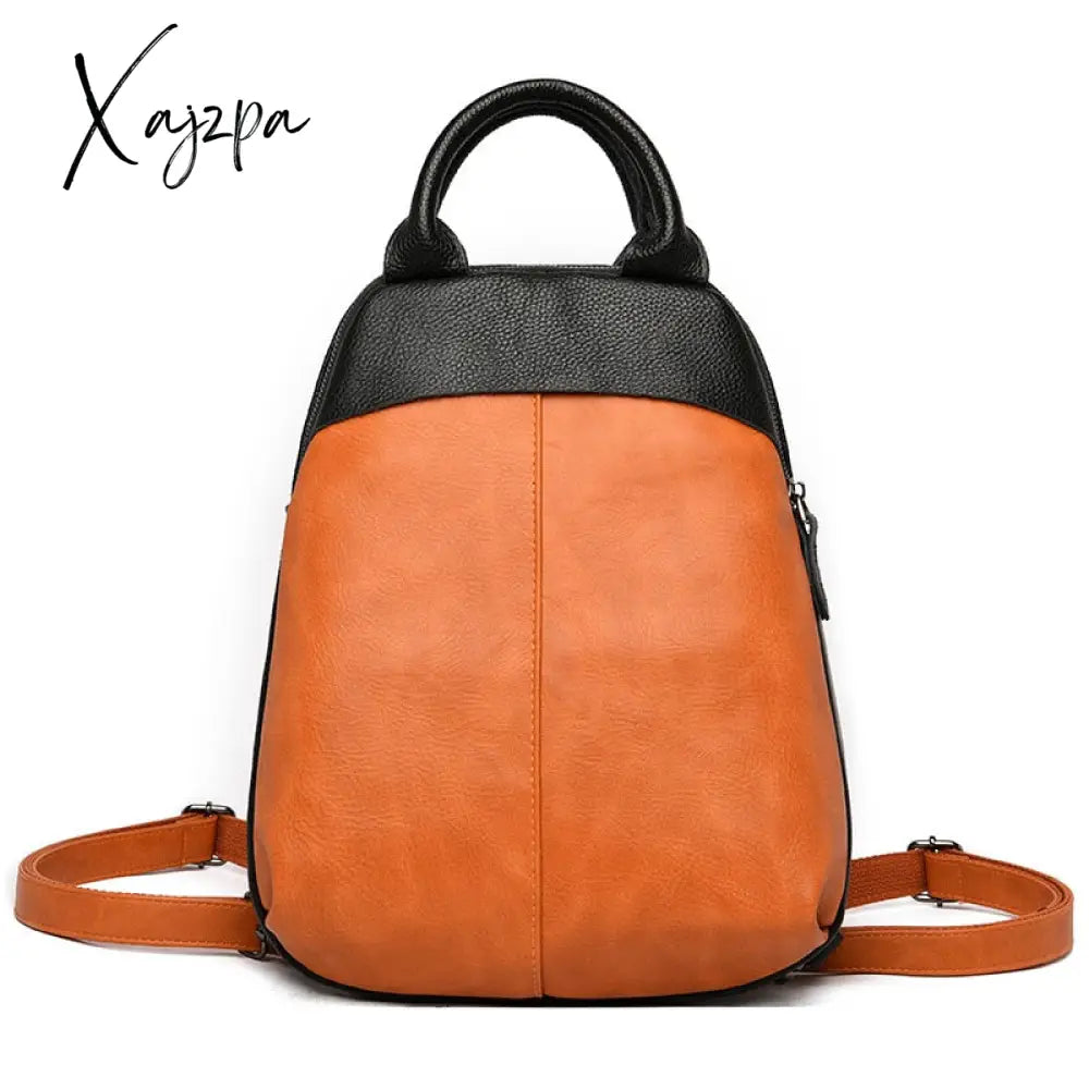 Xajzpa - Genuine Leather Backpack Fashion Luxury Women’s Bag Designer High Quality Female