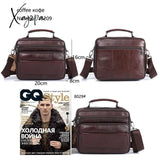 Xajzpa - Genuine Leather Male’s Crossbody Bag Casual Business Men’s Messenger Vintage Men Big
