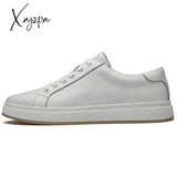 Xajzpa - Genuine Leather Men Shoes Casual Luxury Brand Soft Mens Sneakers Breathable Lace Up