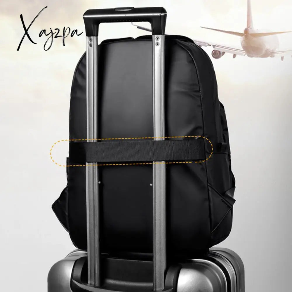 Xajzpa - High Capacity Ultralight Backpack For Men Soft Polyester Fashion School Laptop Waterproof