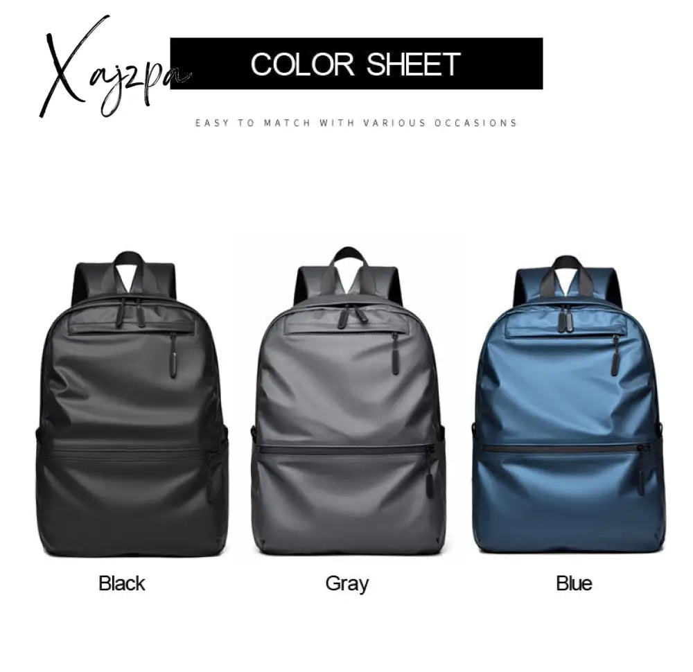 Xajzpa - High Capacity Ultralight Backpack For Men Soft Polyester Fashion School Laptop Waterproof