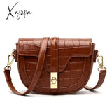 Xajzpa - High Quality Genuine Leather Shoulder Bag For Women New Trend Solid Women Handbag Luxury Brand Designer Crossbody Bag Purse