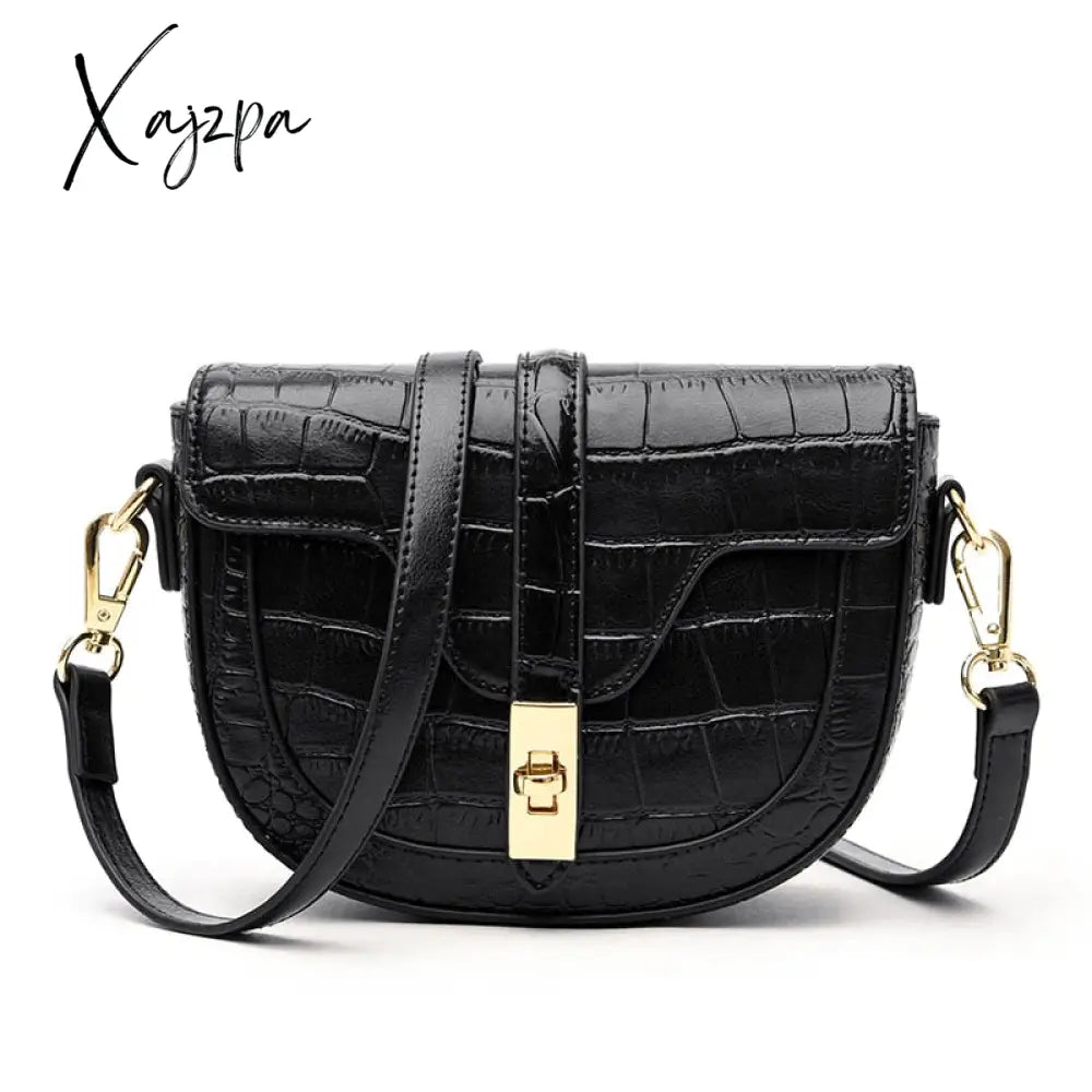 Xajzpa - High Quality Genuine Leather Shoulder Bag For Women New Trend Solid Handbag Luxury Brand