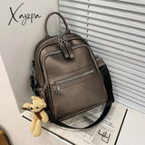 Xajzpa - High Quality Leather Backpack Bags For Women Winter School Teenagers Girls Luxury Back