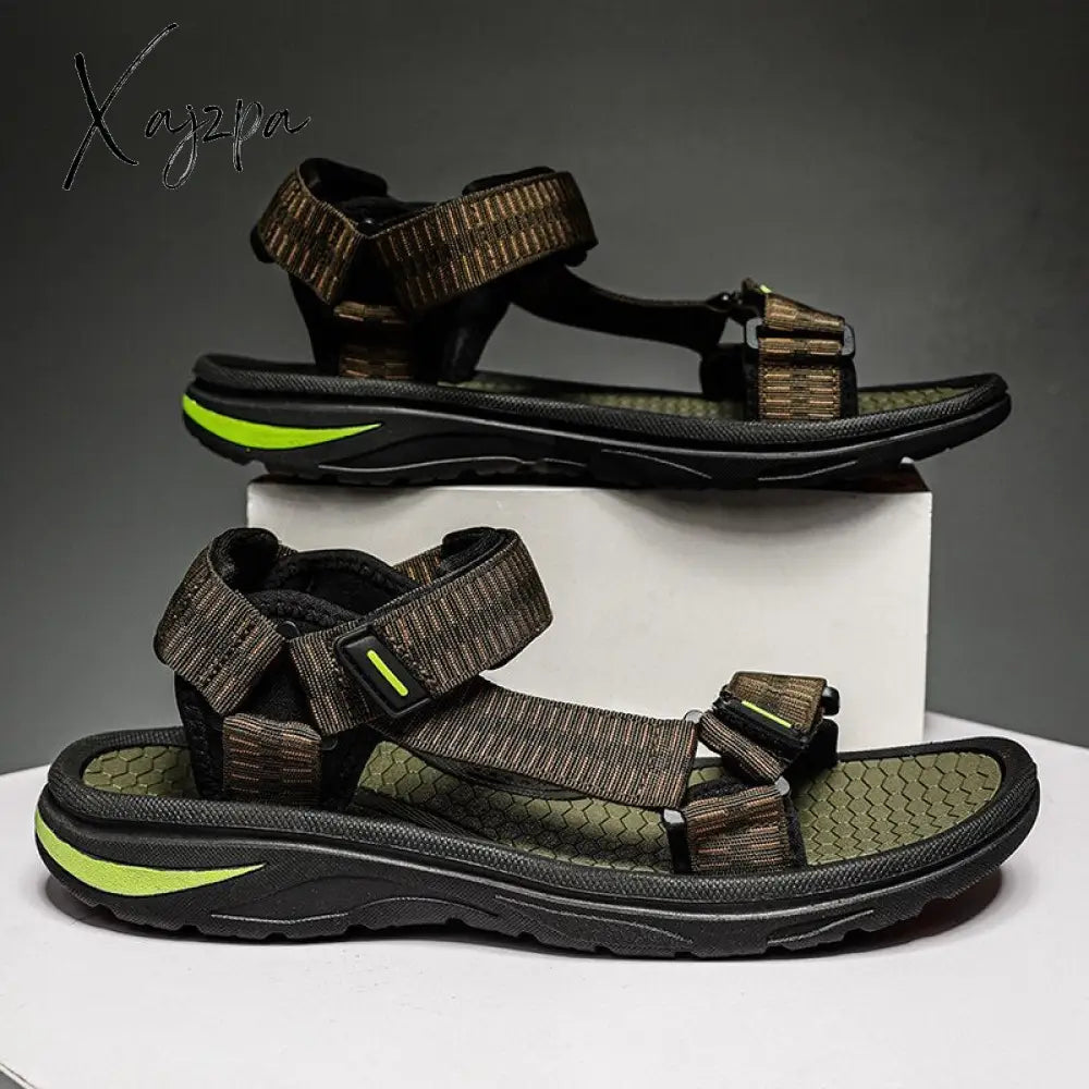 Xajzpa - High Quality Men Sandals Fashion Design Breathable Casual Shoes Light Soft Bottom Outdoor