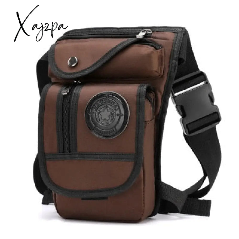 Xajzpa - High Quality Men’s Canvas Drop Leg Bag Military Motorcycle Multi-Purpose Messenger