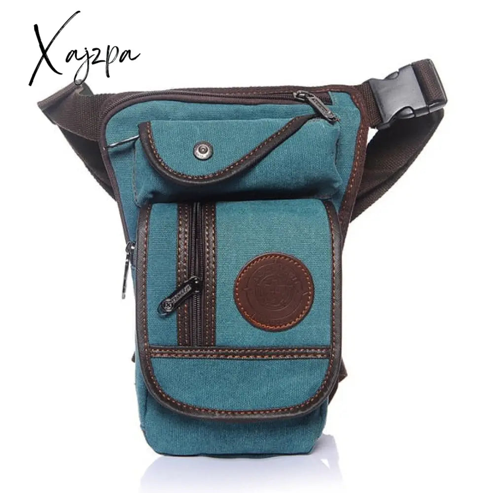 Xajzpa - High Quality Men’s Canvas Drop Leg Bag Military Motorcycle Multi-Purpose Messenger