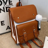 Xajzpa - High Quality PU Leather Backpacks For Women Luxury Designer Fashion Girls School Bags Large Casual Travel One Shoulder Backpack
