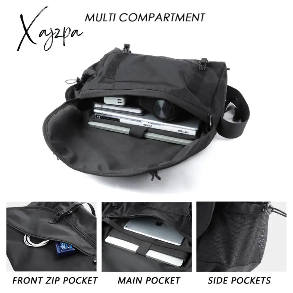 Xajzpa - Japan Korean Style Men’s Shoulder Crossbody Bag Waterproof Large Capacity Light Weight