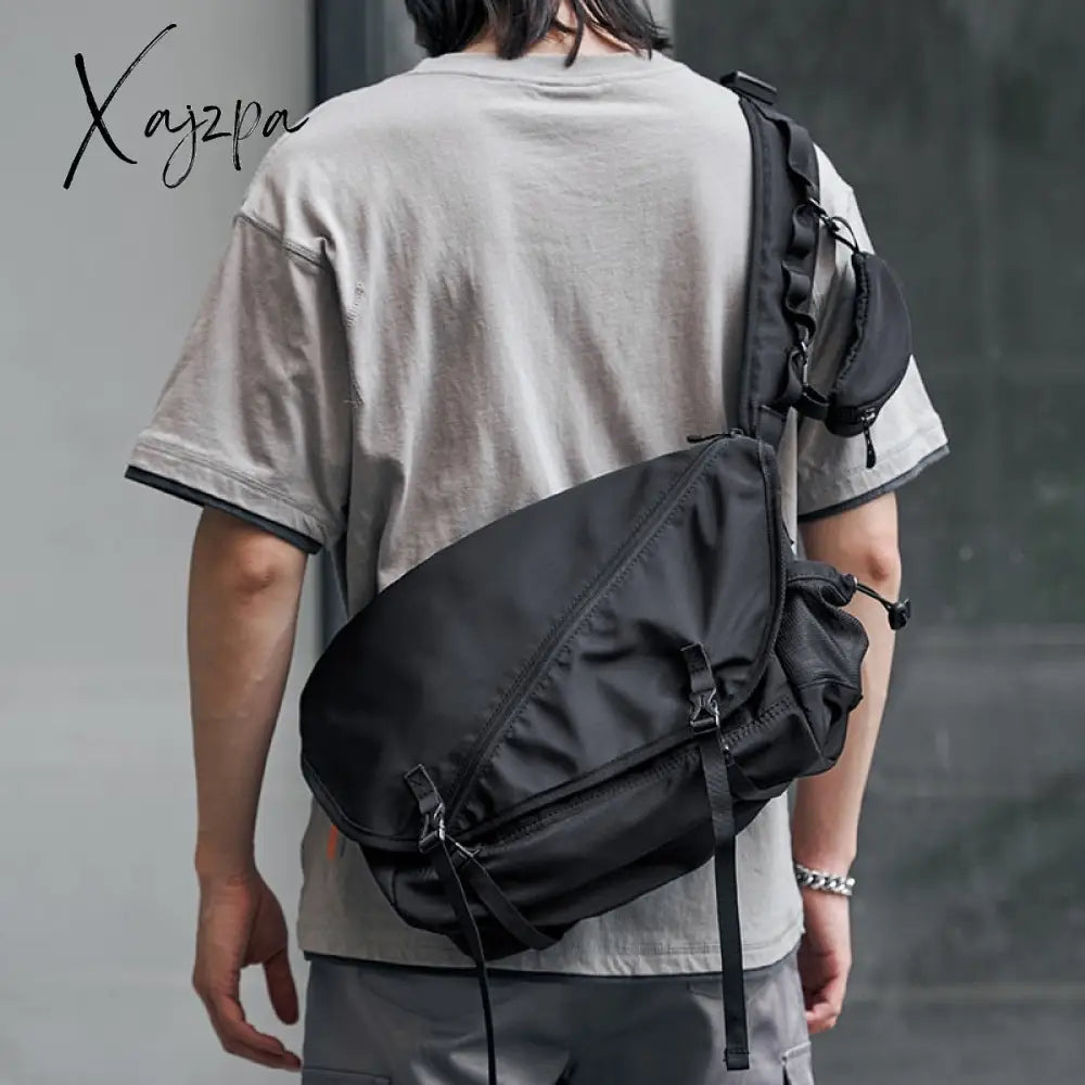 Xajzpa - Japan Korean Style Men’s Shoulder Crossbody Bag Waterproof Large Capacity Light Weight