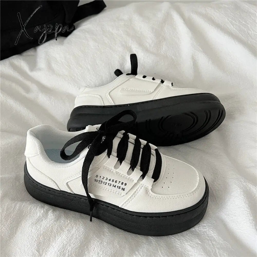 Xajzpa - Japanese Harajuku Niche Small White Sneakers Women’s Platform Sports Shoes Student