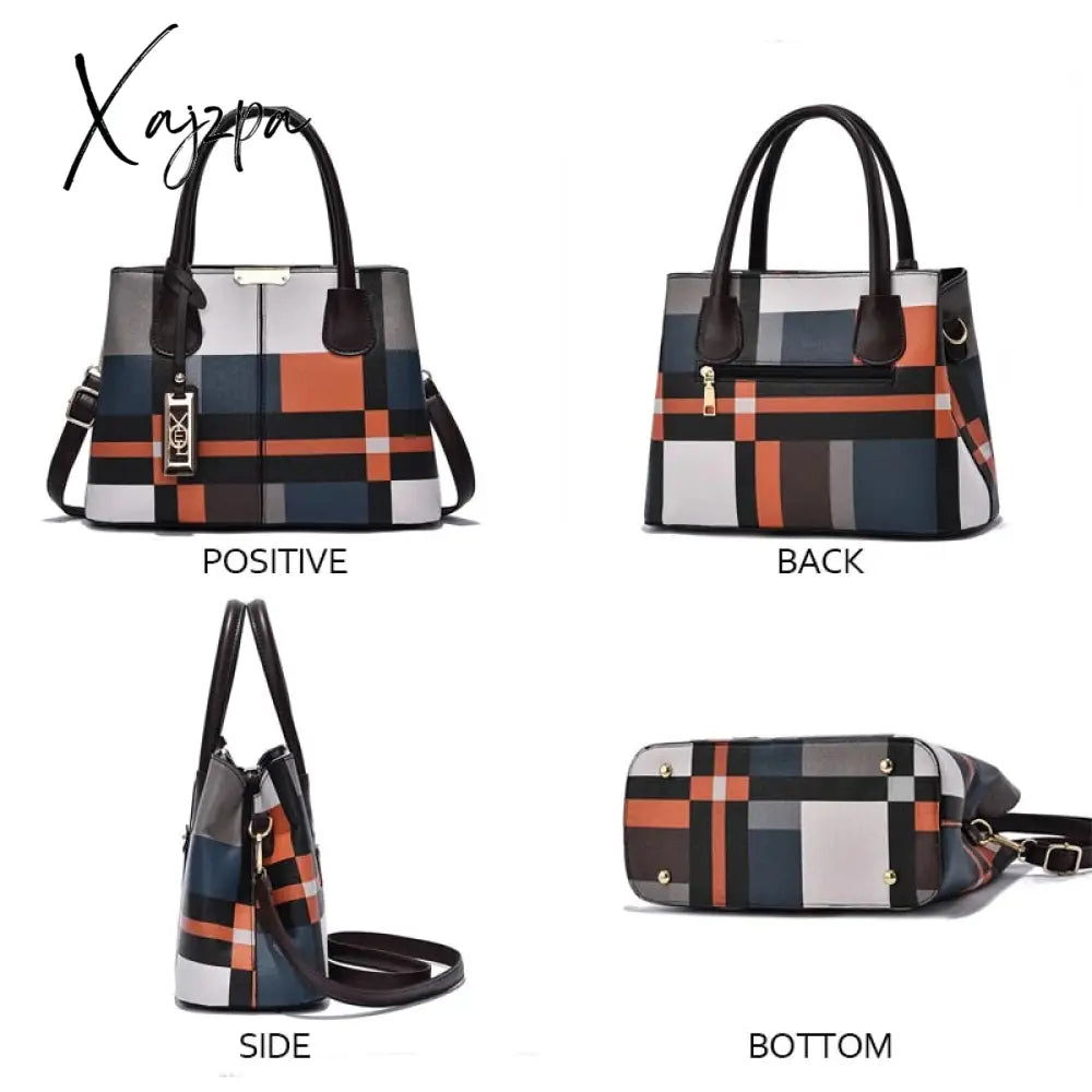 Xajzpa - Ladies Quality Leather Letter Shoulder Bags For Women Luxury Handbags Designer Fashion