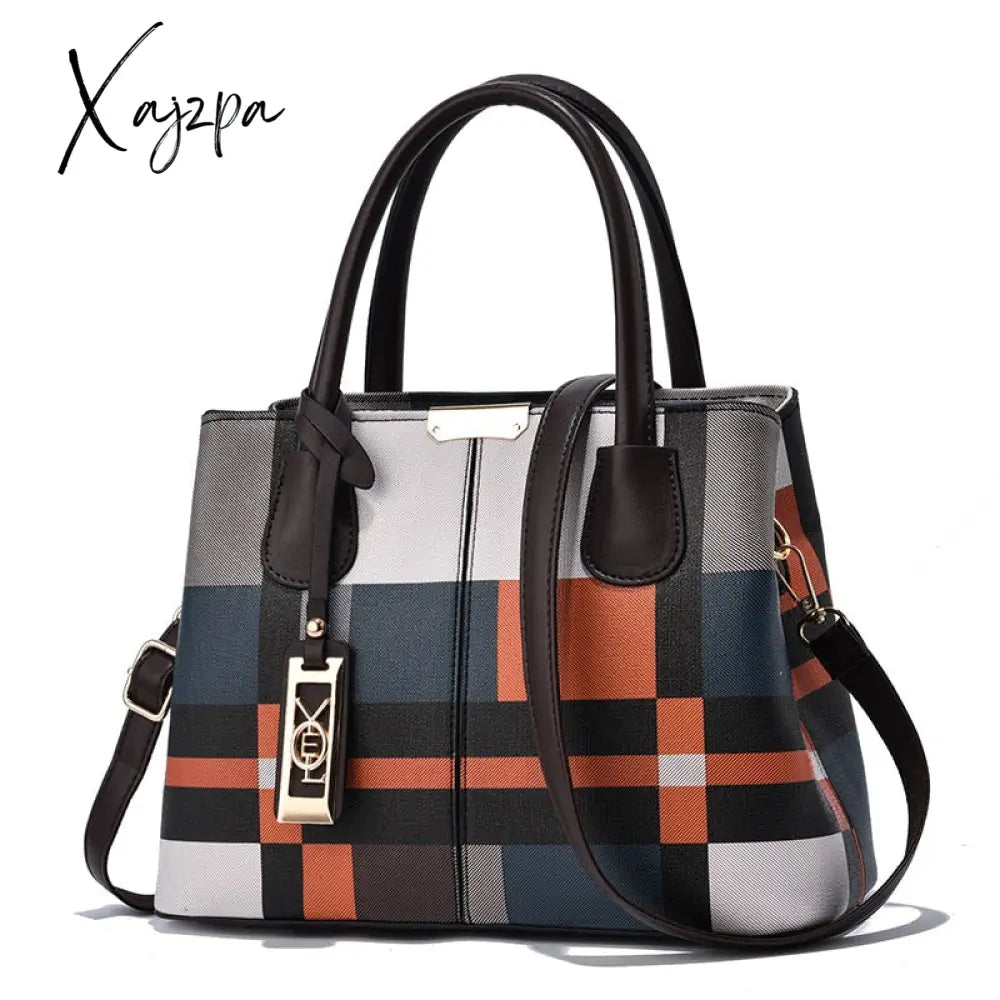 Xajzpa - Ladies Quality Leather Letter Shoulder Bags For Women Luxury Handbags Designer Fashion