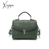 Xajzpa - Luxury Crocodile Pattern Women’s Bag New Trend Genuine Leather Shoulder Bags Fashion
