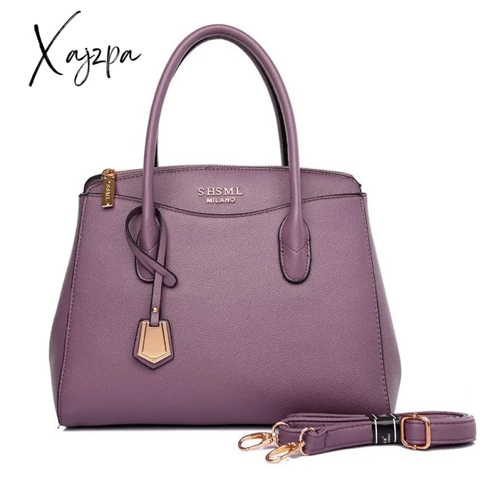 Xajzpa - Luxury Leather Handbags Women Bags Designer Purse High Quality Shouder Crossbody