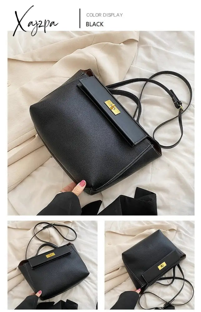 Xajzpa - Luxury Women Bag Large Capacity Female Tote Fashion Brand Handbag High Quality Pu Leather