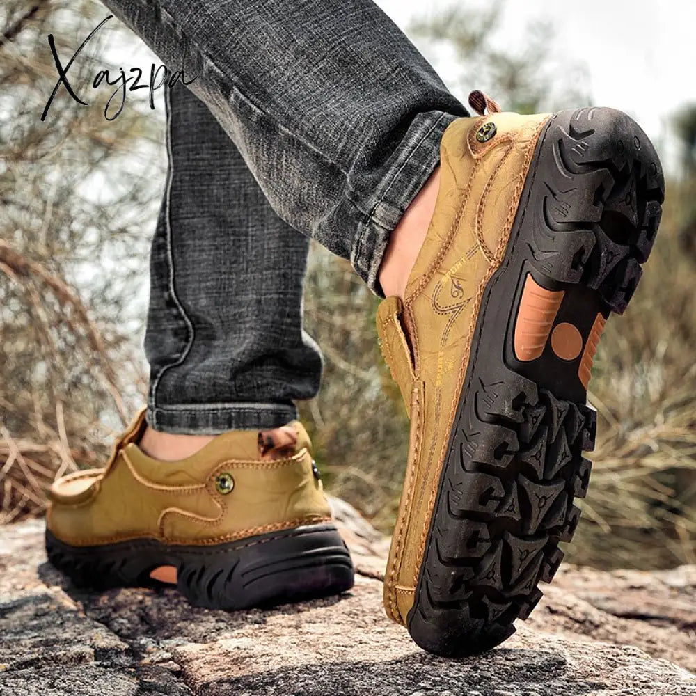 Xajzpa - Men Casual Shoes Loafers Sneakers New Fashion Retro Leisure Zapatos Casuales Hombres Big
