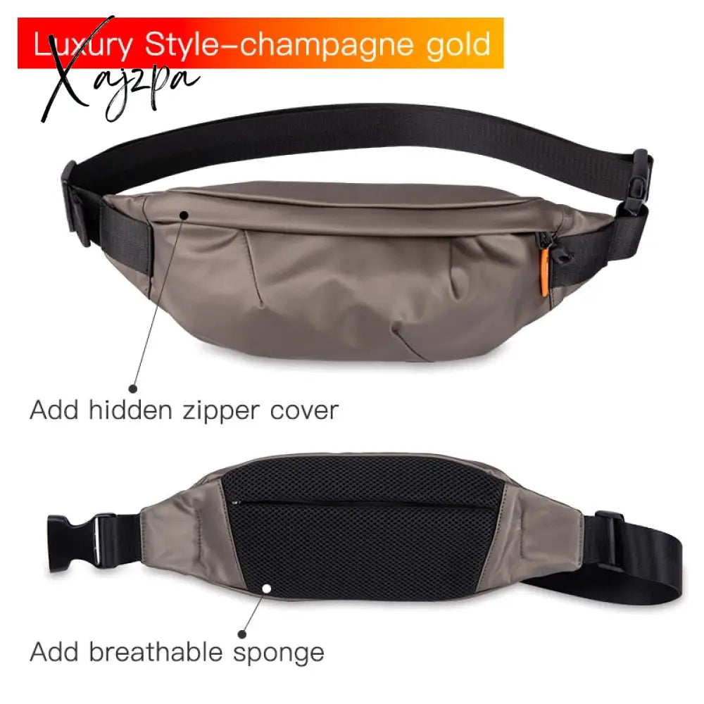 Xajzpa - Men Fanny Pack Teenager Outdoor Sports Running Cycling Waist Bag Male Fashion Shoulder