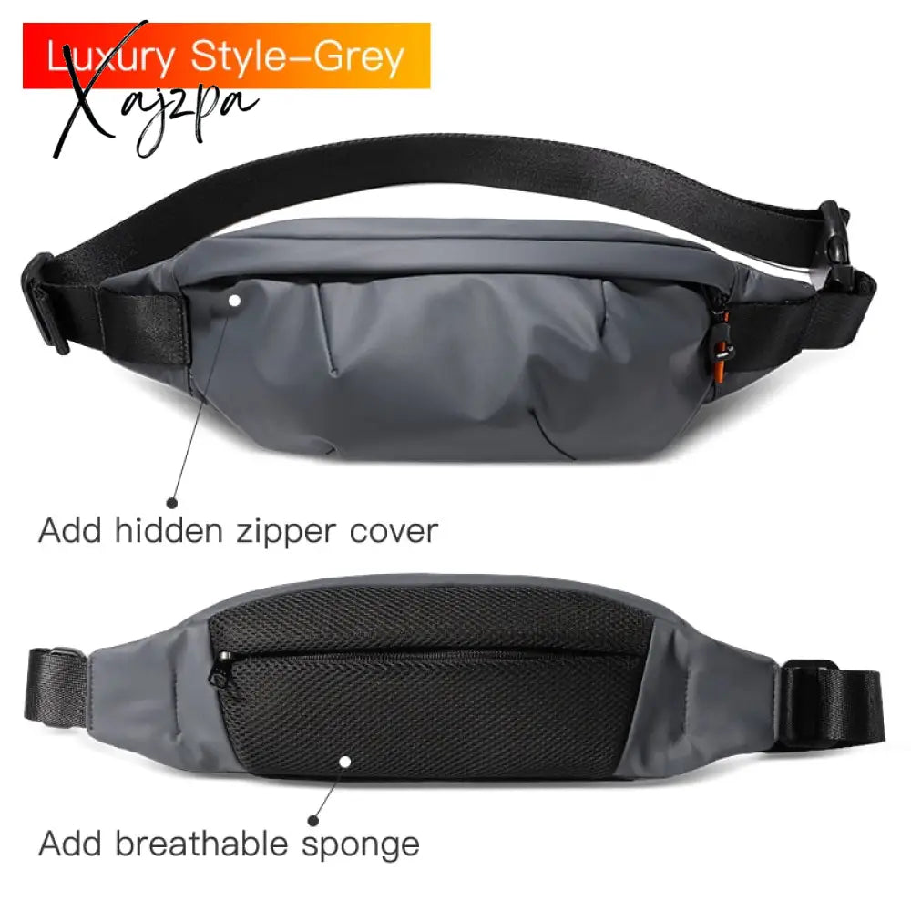 Xajzpa - Men Fanny Pack Teenager Outdoor Sports Running Cycling Waist Bag Male Fashion Shoulder