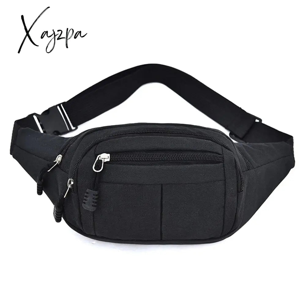Xajzpa - Men Fanny Waist Pack Hip Bum Bag Pouch Purse Travel Nylon Male Cross Body Small Sling