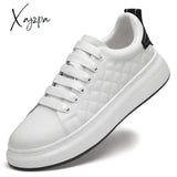 Xajzpa - Men Genuine Leather Casual White Shoes Mens Spring Slip On Lazy Shoe Fashion Breathable