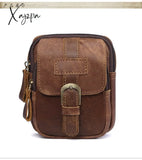 Xajzpa - Men Genuine Leather Fanny Waist Bag Cell/Mobile Phone Pocket S713-40 Belt Bum Pouch Pack