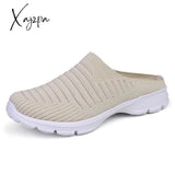 Xajzpa - Men Slippers Summer Mesh Breathable Home Indoor Thick Bottom Slides Fashion Couple Walking