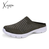 Xajzpa - Men Slippers Summer Mesh Breathable Home Indoor Thick Bottom Slides Fashion Couple Walking