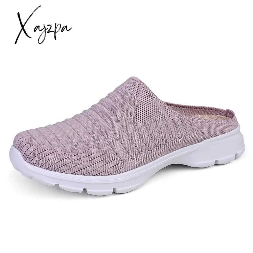 Xajzpa - Men Slippers Summer Mesh Breathable Home Indoor Thick Bottom Slides Fashion Couple Walking
