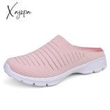Xajzpa - Men Slippers Summer Mesh Breathable Home Indoor Thick Bottom Slides Fashion Couple Walking